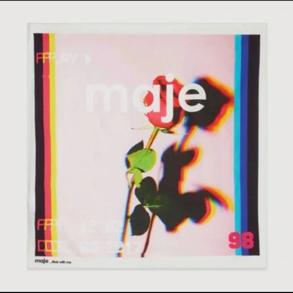 Maje silk square scarf ride with me collection